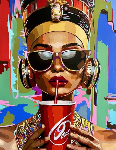 Nefertiti Goes Pop by Nana Artamonova, Painting for Sale on Select