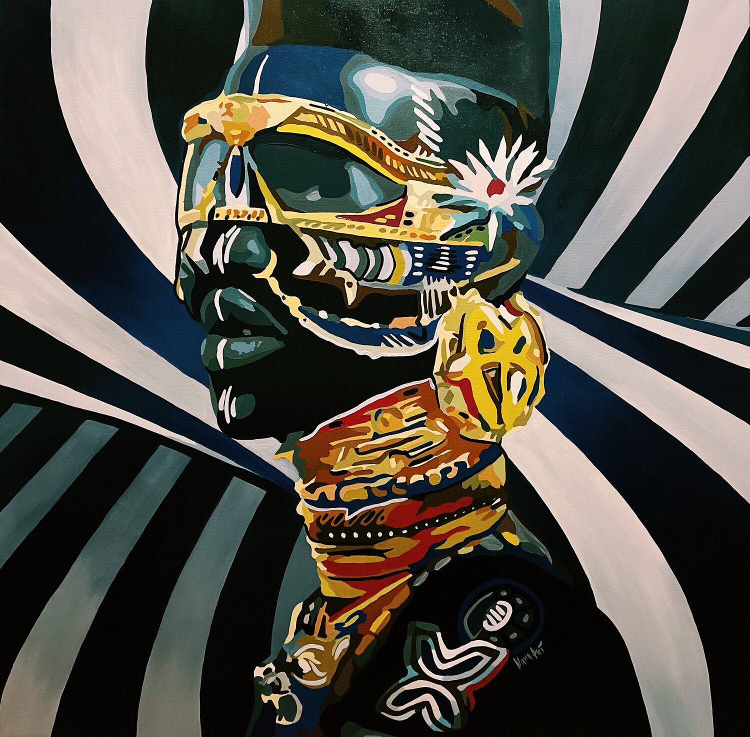 Prince of the jungle Nana Artamonova Original painting for sale