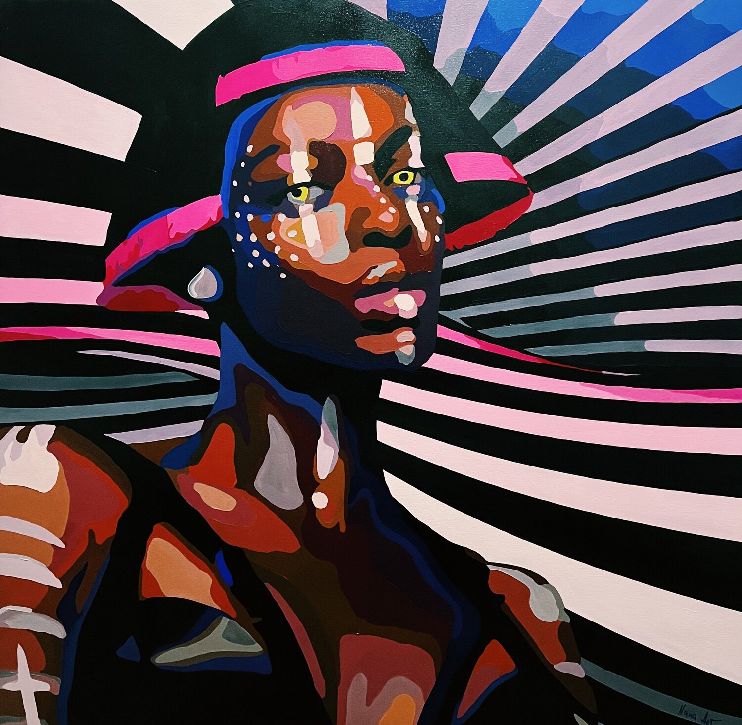 Cosmic girl Nana Artamonova Original painting for sale