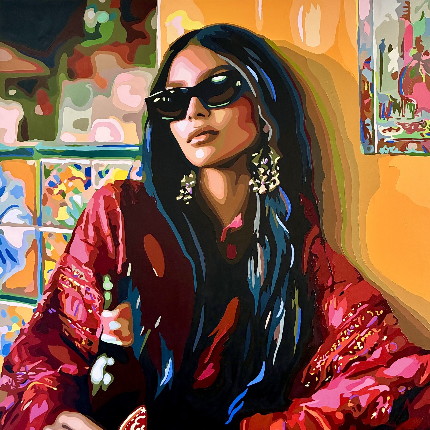 Stories from a Mexican bar Nana Artamonova Original painting for sale