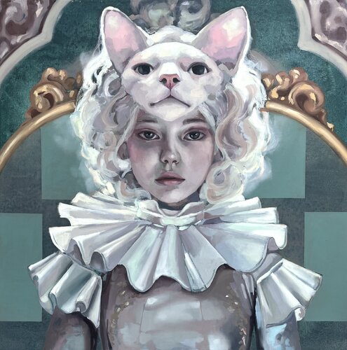 Gatofìlica II by Gema Alvaro, Painting for Sale on Select