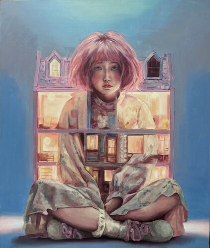 MI CASA DE MUÑECAS by Gema Alvaro, Painting for Sale on Select