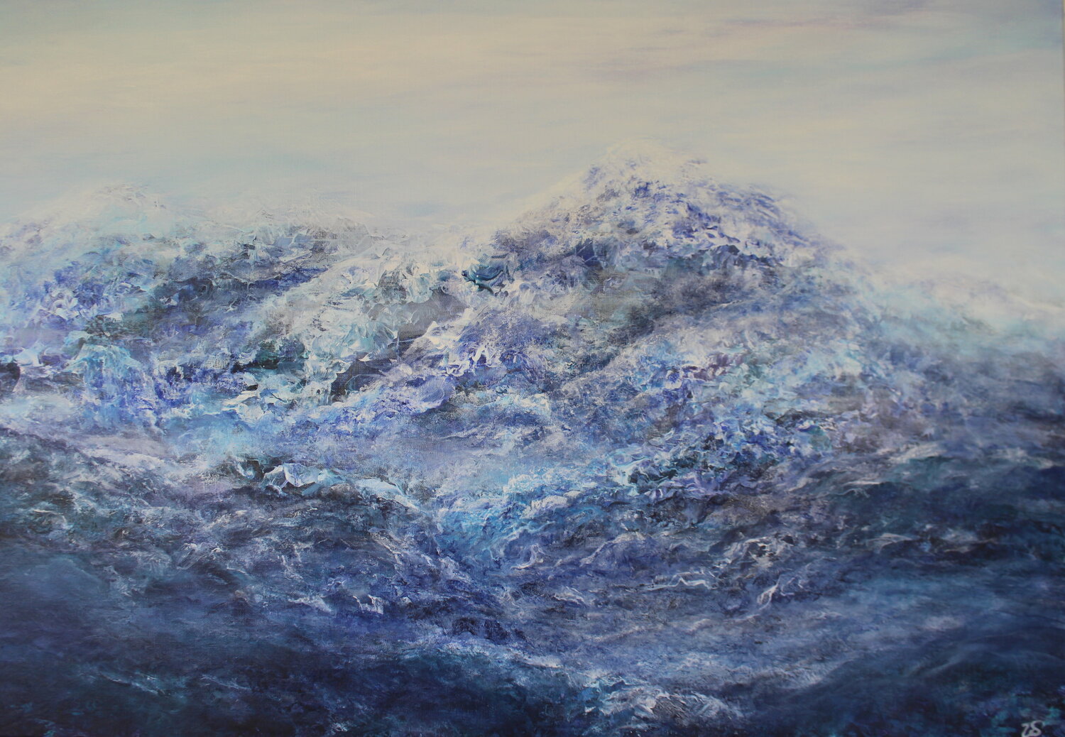 Hazy Mountains Ulrike Schmelter Original painting for sale