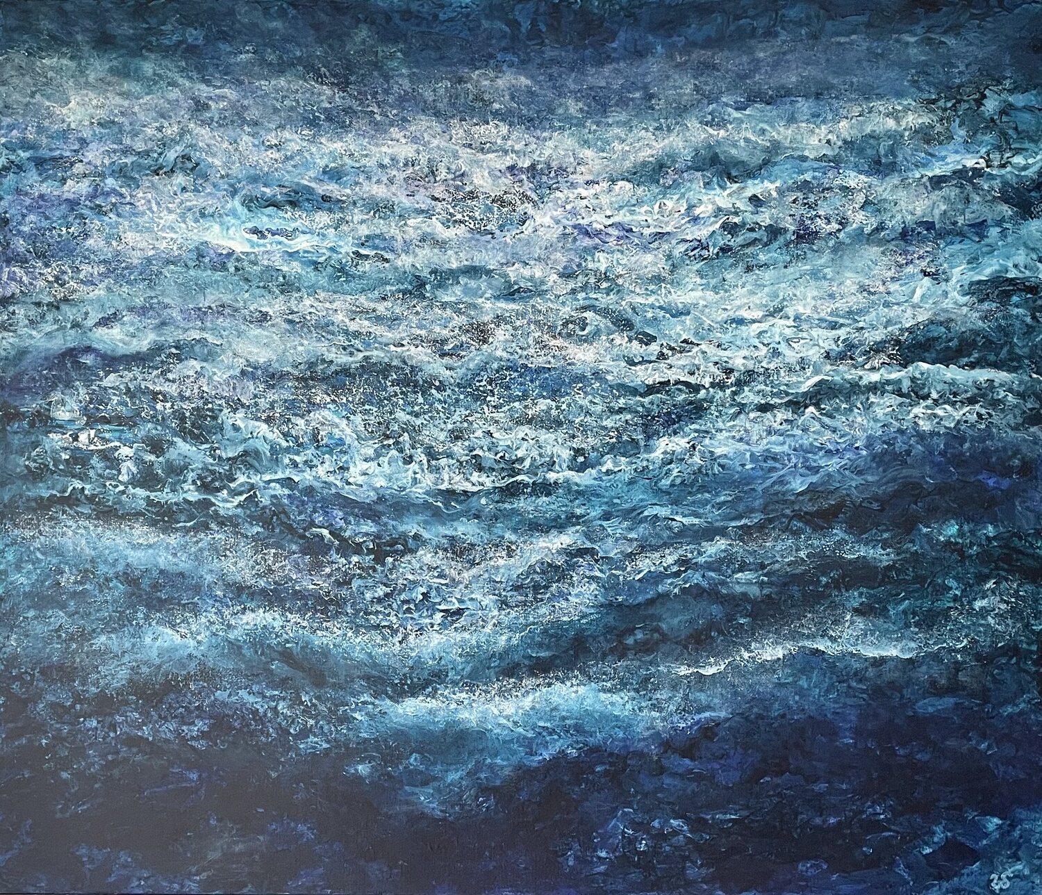 Oceanic Vibes Ulrike Schmelter Original painting for sale