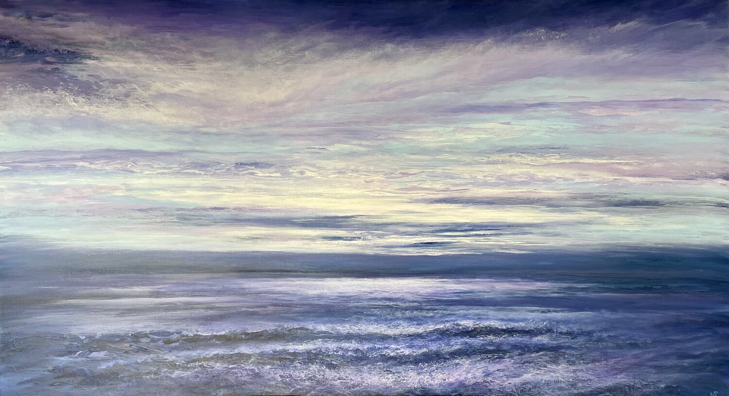 Lilac Seas Ulrike Schmelter Original painting for sale