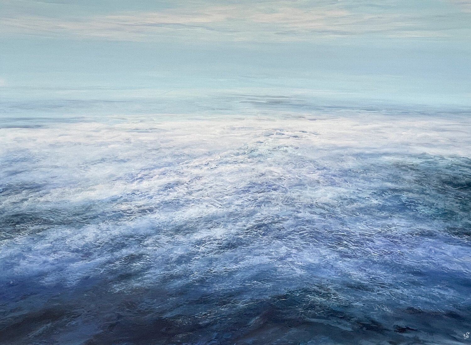 Over the Clouds Ulrike Schmelter Original painting for sale