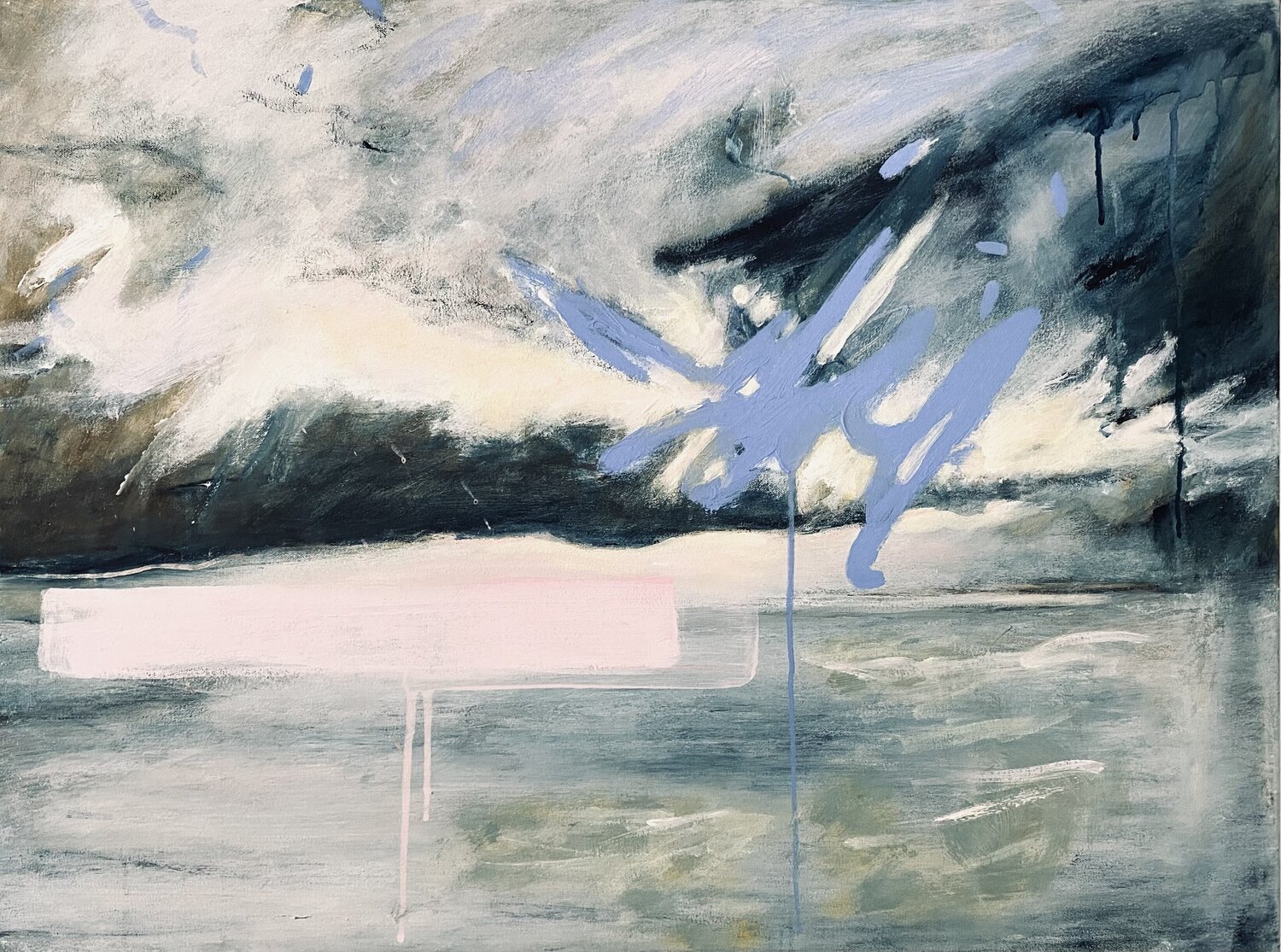 'Last Day at Pink Lake' Dale Pattenden Original painting for sale