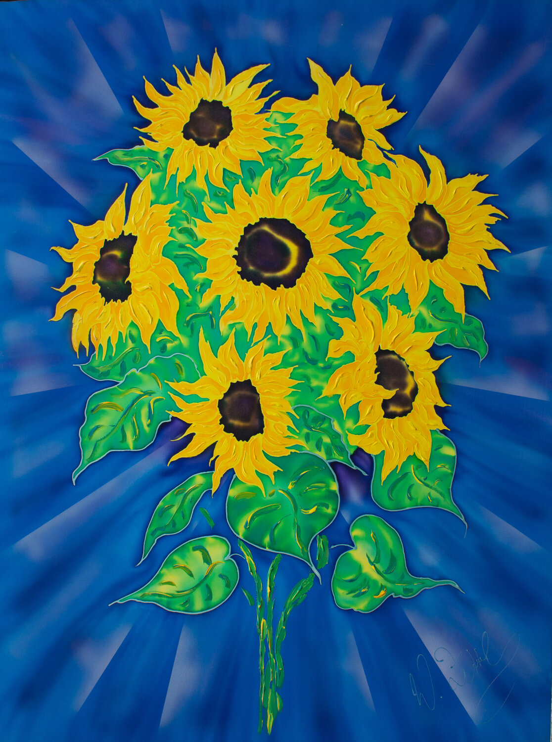 Sonnenblumen Walter Zettl Original painting for sale