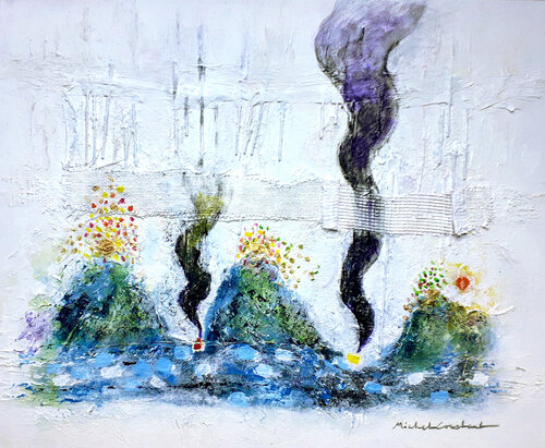Covid et écouvillons by Michel Constant, Painting for Sale on Select