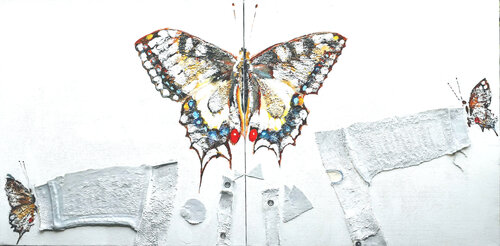 Papillon Psyché et Eros by Michel Constant, Painting for Sale on Select