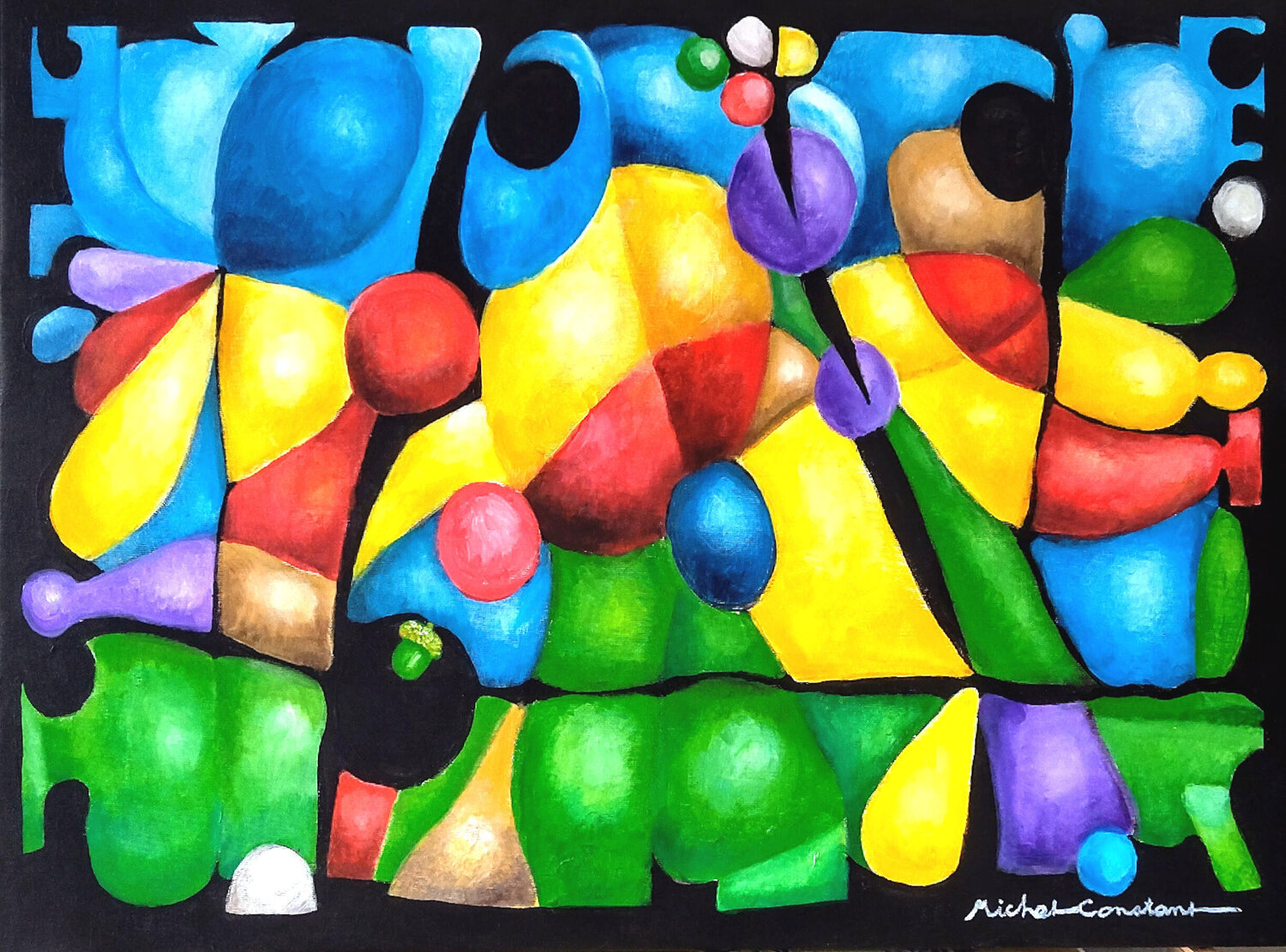 AA324 dit au gland Michel Constant Original painting for sale