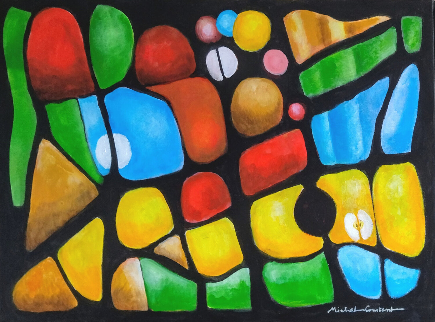 AAF024 dit la Pomme Michel Constant Original painting for sale
