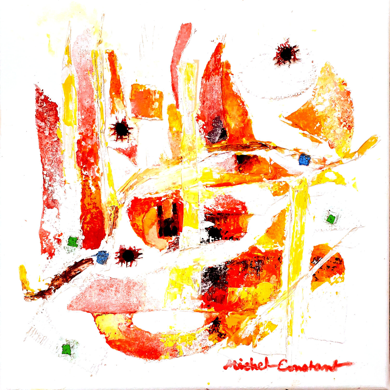 Paris ville CO2 et COvid Michel Constant Original painting for sale