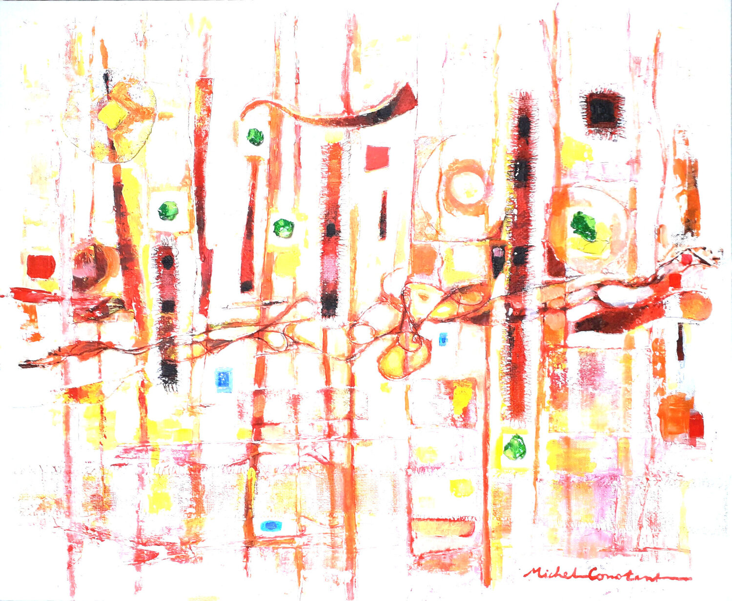 L'Europe CO2 et COvid Michel Constant Original painting for sale