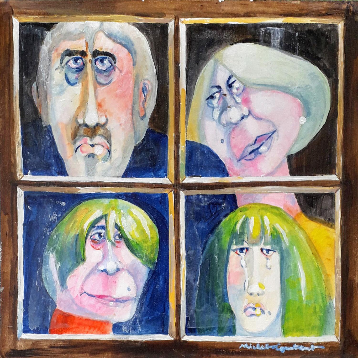L'attente Michel Constant Original painting for sale