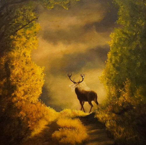 Guardian of Twilight by Pavol Zlatovský, Painting for Sale on Select