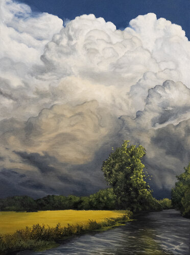 After Heavy Rain by Pavol Zlatovský, Painting for Sale on Select