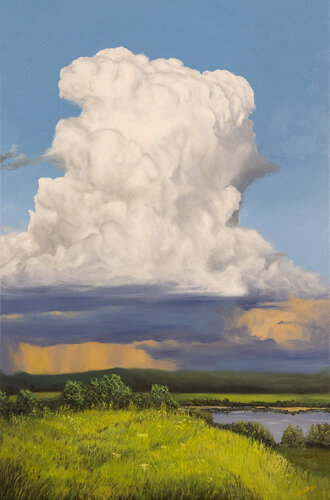 Light Evening Rain by Pavol Zlatovský, Painting for Sale on Select