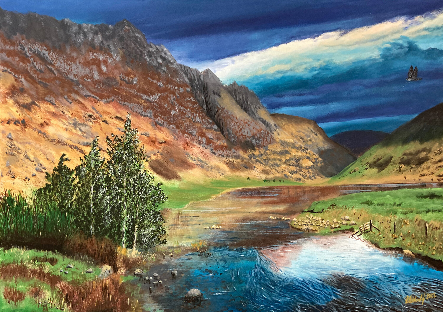 Scottish Highlands Pavol Zlatovský Original painting for sale