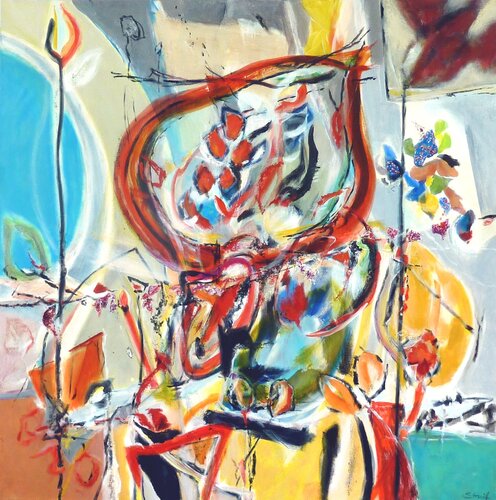 SOMMERHITZE - flirrend by Brigitte Struif, Painting for Sale on Select