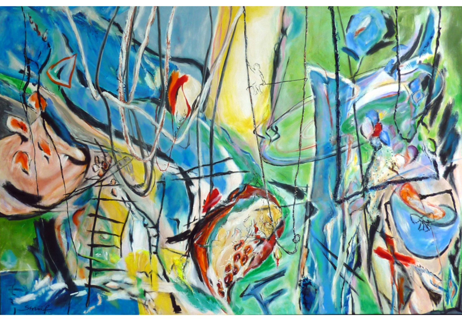 "F" WIE FIEBER DES LEBENS Brigitte Struif Original painting for sale