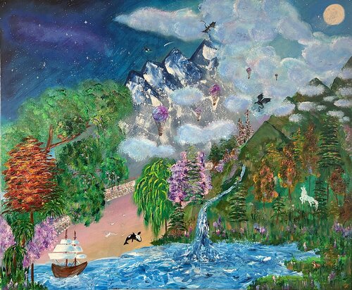 Home by Linda Hoffmann, Painting for Sale on Select