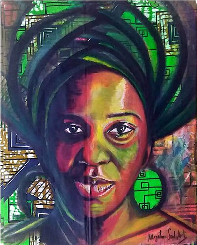 Liputa Crown by Marthe Ngandu, Painting for Sale on Select