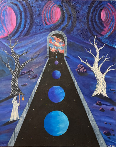 Lux Ex Tenebris Light out of darkness by Corey Hayes, Painting for Sale on Select