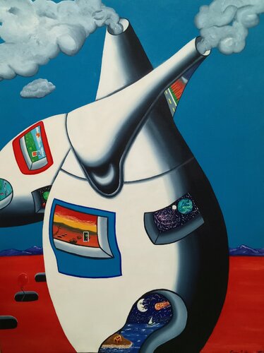Thoughts of travel by Corey Hayes, Painting for Sale on Select