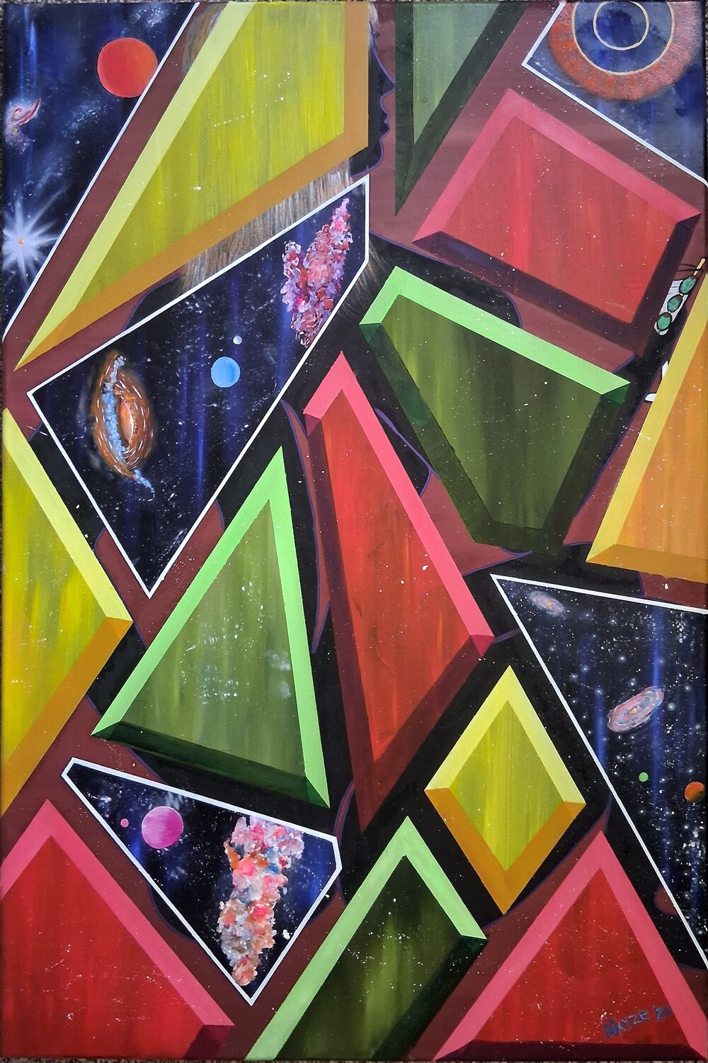 Cosmos revealed Corey Hayes Original painting for sale
