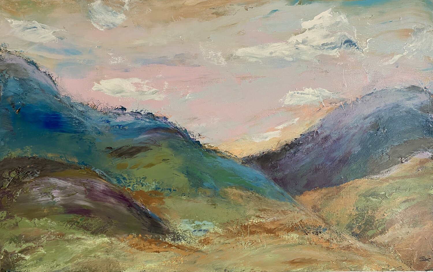The Way to Santa Fe Suzanne Kubach Original painting for sale