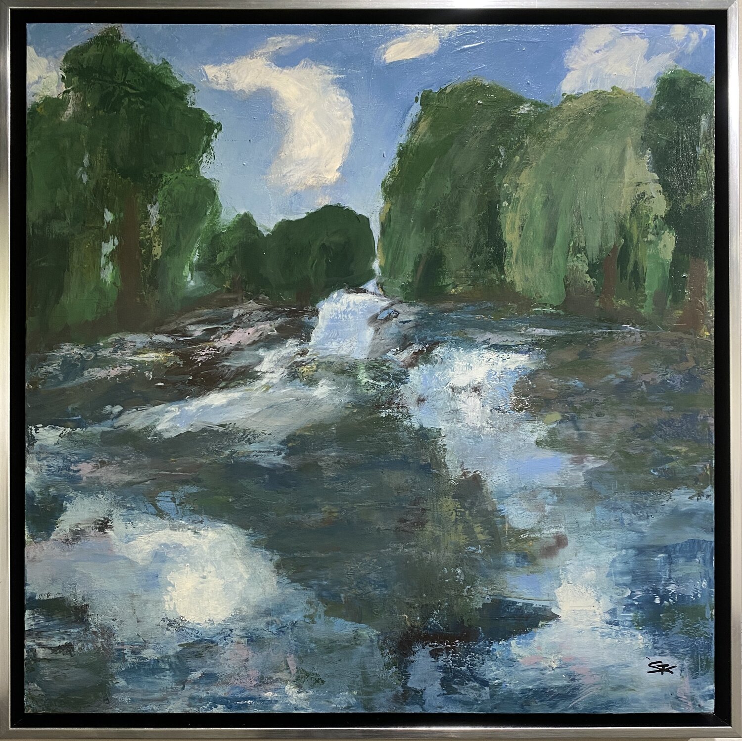 The Color of Water 2 Suzanne Kubach Original painting for sale