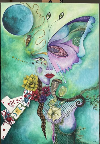 L’oracle de l’âme by Sam l’encre de l’âme, Painting for Sale on Select