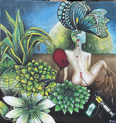 Souffrance et douleur by Sam l’encre de l’âme, Painting for Sale on Select