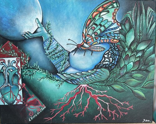 Le fil sacré by Sam l’encre de l’âme, Painting for Sale on Select