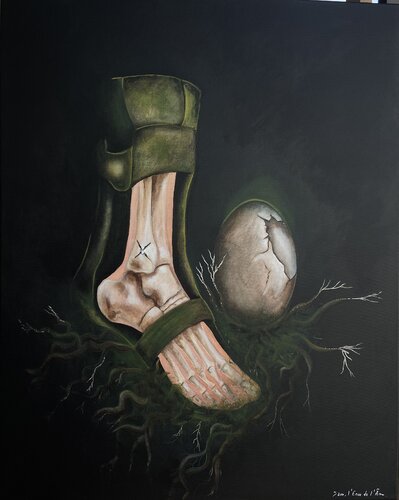 FRACTURE - GESTATION by Sam l’encre de l’âme, Painting for Sale on Select