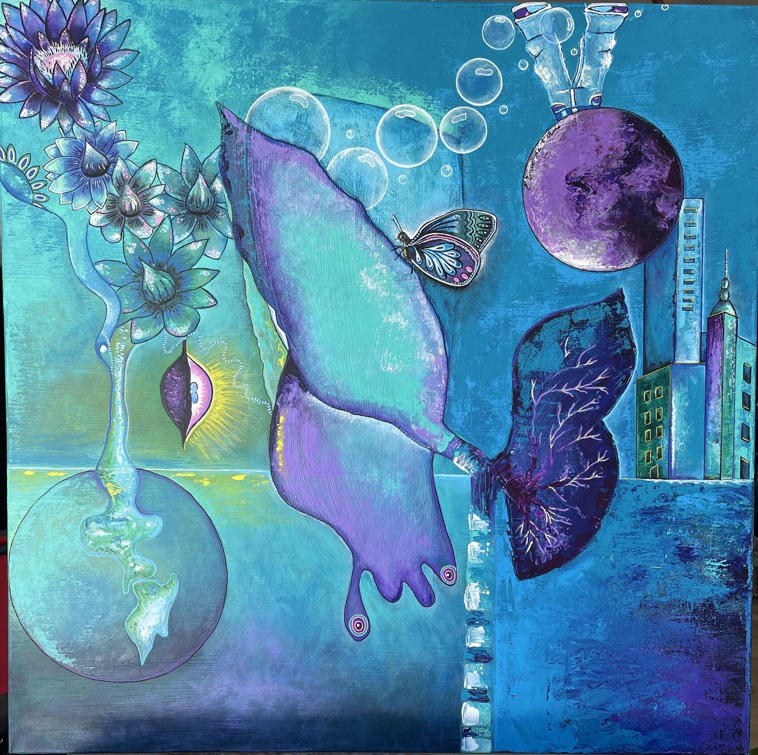 Respire et nécrose Sam l’encre de l’âme Original painting for sale