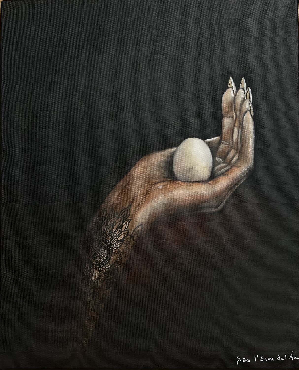 GESTATION -Offrande Sam l’encre de l’âme Original painting for sale
