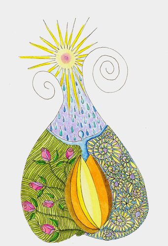 PEACE SEED "NEVER ENDING PEACE" by Gudrun KARGL, Drawing for Sale on Select