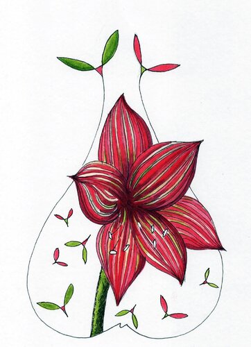 PEACE SEED "AMARYLLIS" by Gudrun KARGL, Drawing for Sale on Select