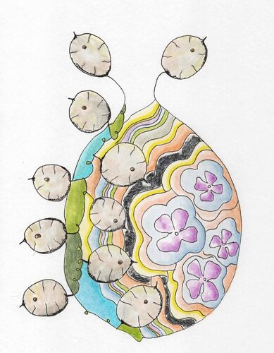 PEACE SEED "SILBERBLATT" by Gudrun KARGL, Drawing for Sale on Select