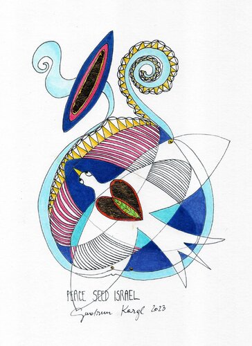 PEACE SEED "ISRAEL" by Gudrun KARGL, Drawing for Sale on Select