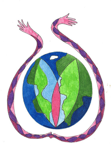 PEACE SEED "WE CREATE PEACE TOGETHER" by Gudrun KARGL, Drawing for Sale on Select