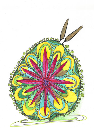 PEACE SEED "MARSEILLE" - Frankreich by Gudrun KARGL, Drawing for Sale on Select
