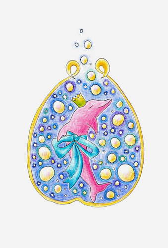 PEACE SEED 'DEPLHIN MEDICINE' by Gudrun KARGL, Drawing for Sale on Select