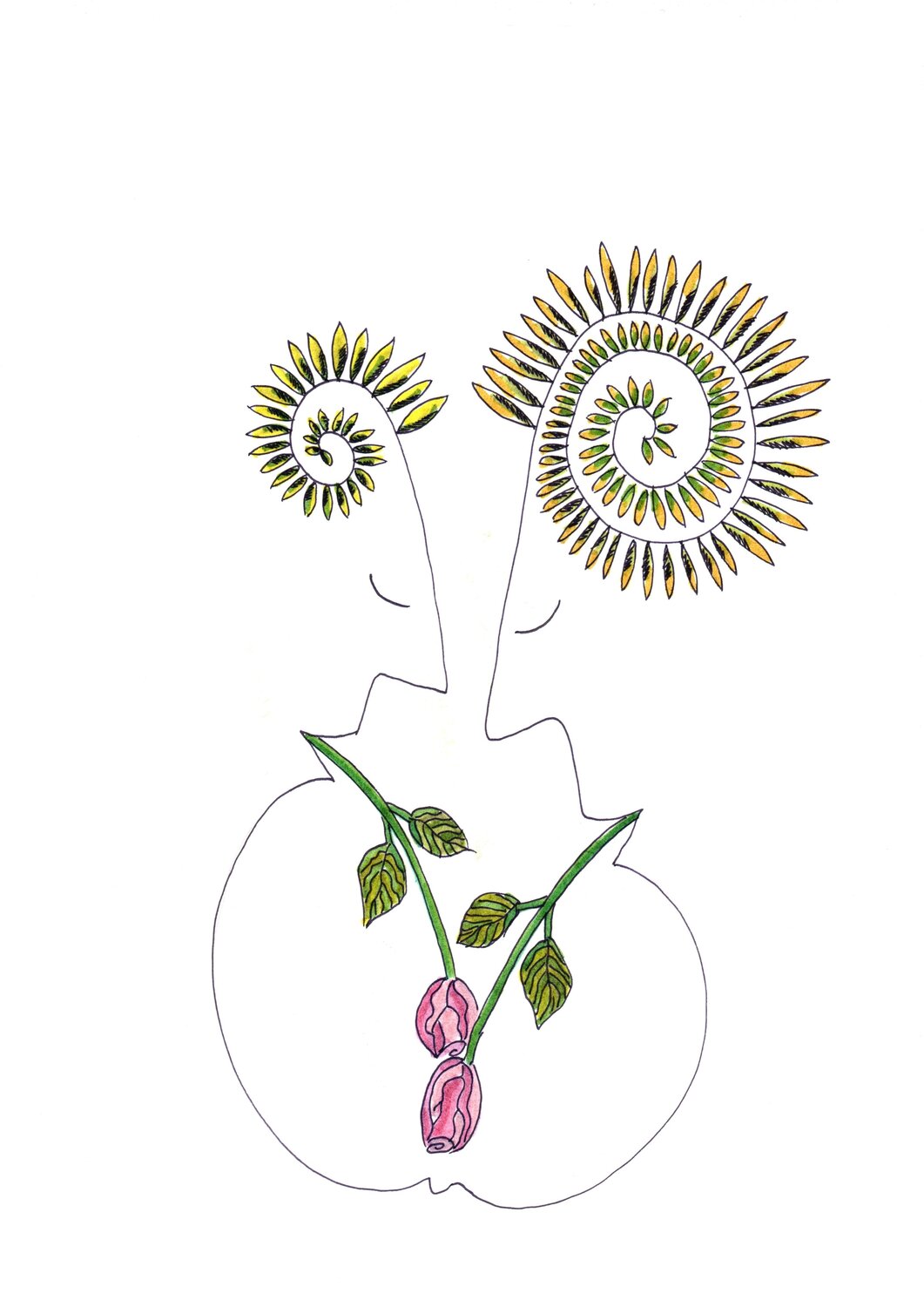 PEACE SEED "GIVE PEACE A CHANCE" Gudrun KARGL Drawing for sale
