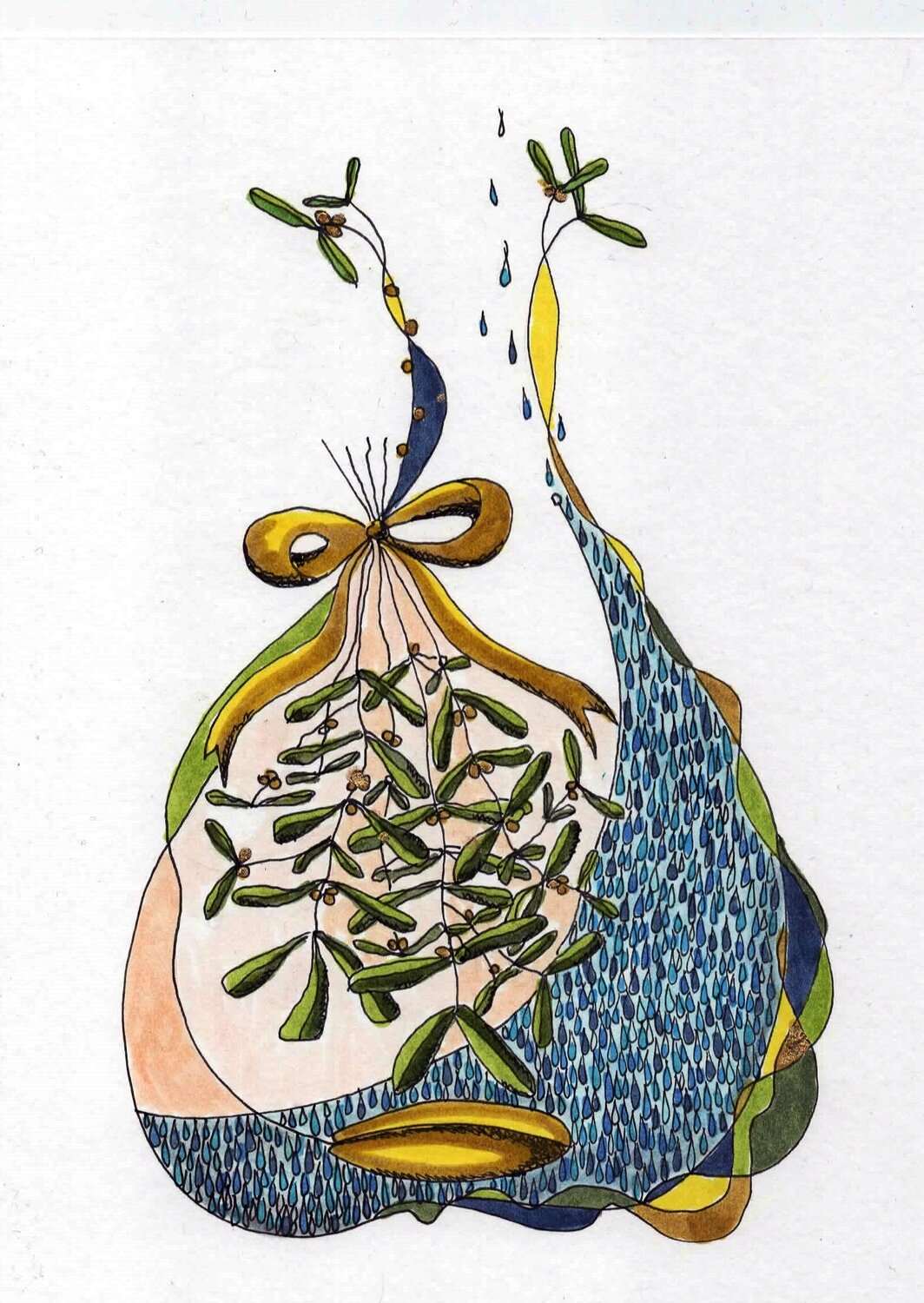 PEACE SEED "MISTELBACH" AUT Gudrun KARGL Drawing for sale