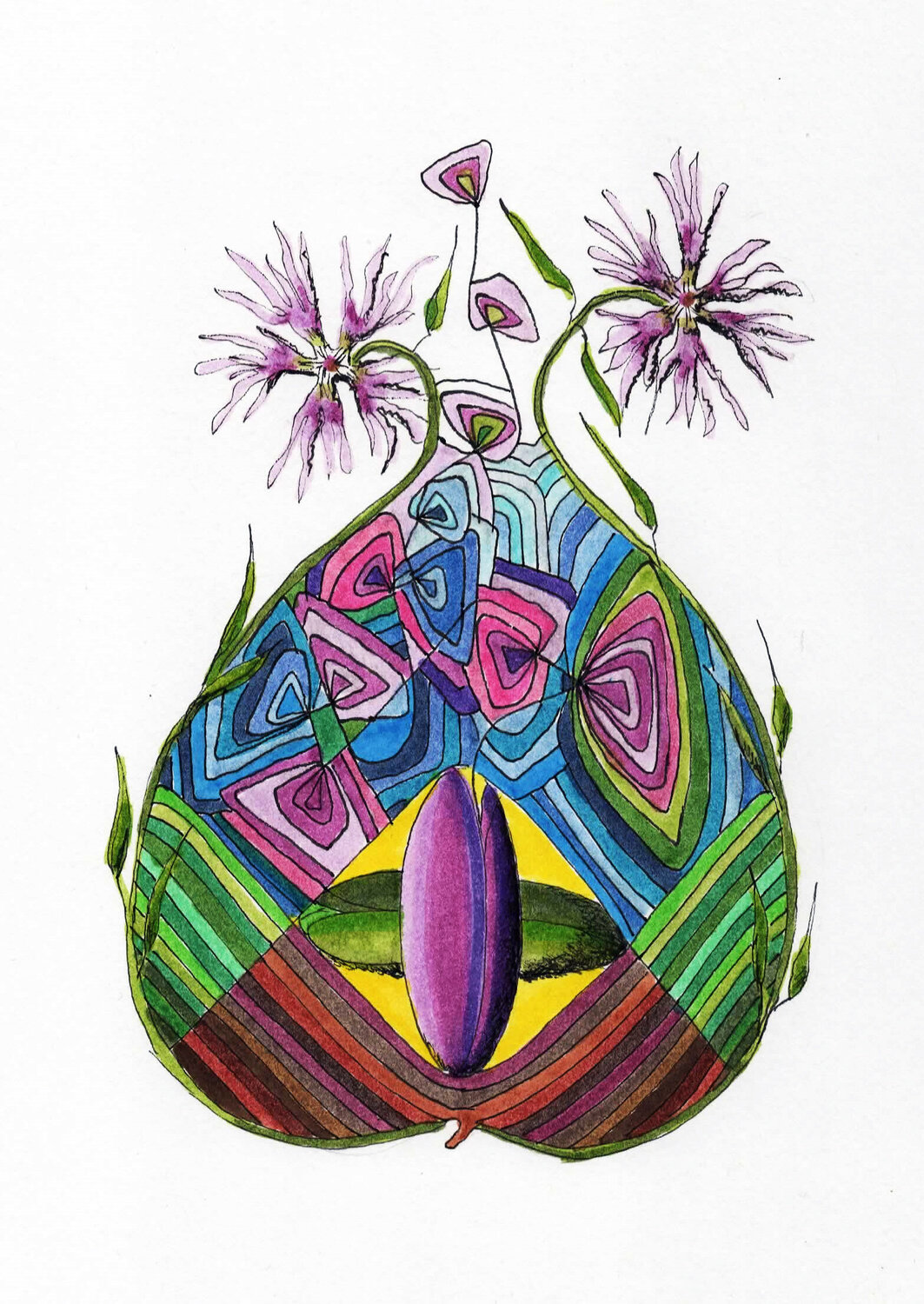 PEACE SEED 'PRACHTNELKE' Gudrun KARGL Drawing for sale
