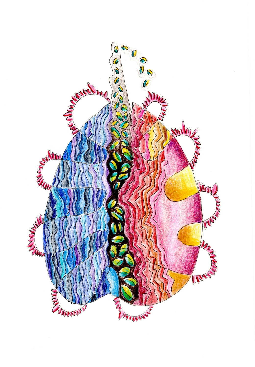 PEACE SEED BUNDA CLIFFS, Australia Gudrun KARGL Drawing for sale
