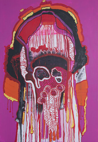Fashion Face off by Charlotte Seuntjens, Painting for Sale on Select